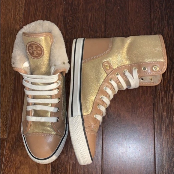 Tory Burch Benjamin High Top Sneakers - Picture 2 of 4
